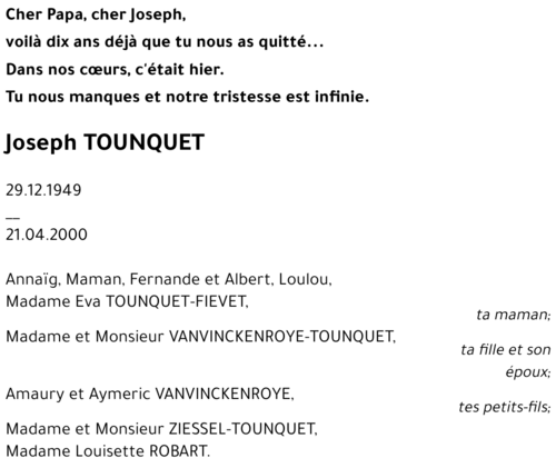 Joseph TOUNQUET