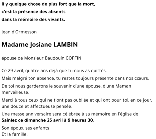 Josiane LAMBIN