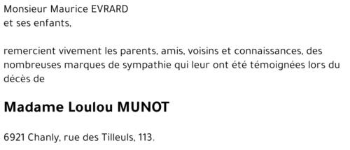 Loulou MUNOT