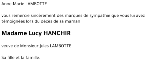 Lucy HANCHIR