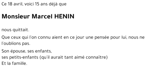Marcel HENIN