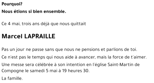 Marcel LAPRAILLE