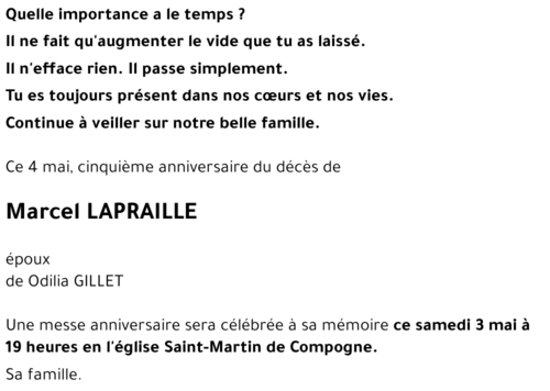 Marcel LAPRAILLE