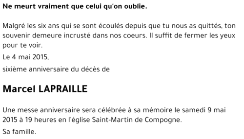 Marcel LAPRAILLE