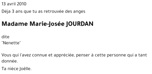 Marie-Josée JOURDAN