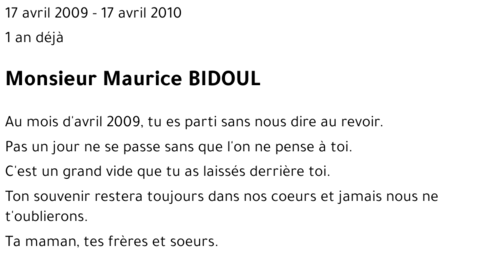 Maurice BIDOUL