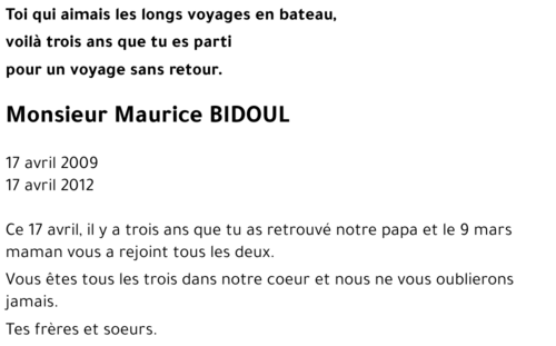 Maurice BIDOUL