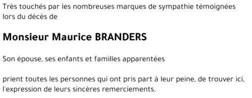 Maurice BRANDERS