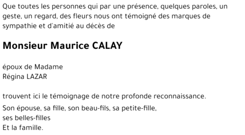 Maurice CALAY