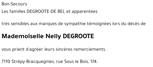 Nelly DEGROOTE