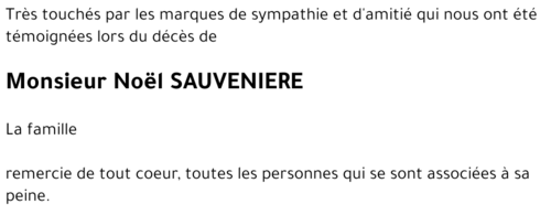 Noël SAUVENIERE