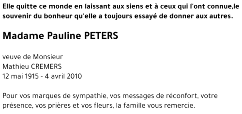 Pauline PETERS