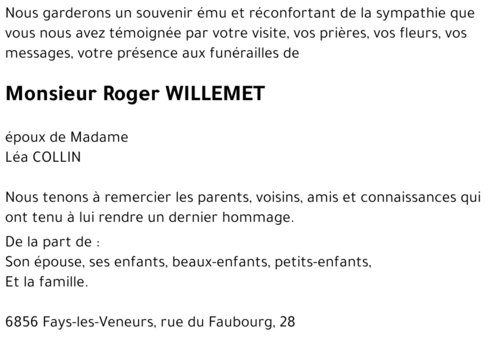 Roger WILLEMET