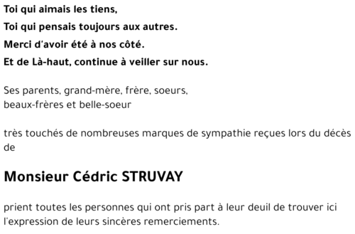 STRUVAY Cédric