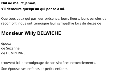 Willy DELWICHE