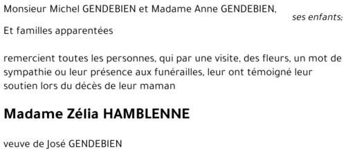 Zélia HAMBLENNE