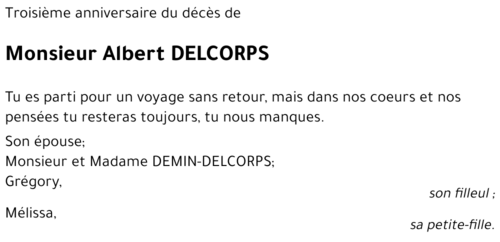 Albert DELCORPS