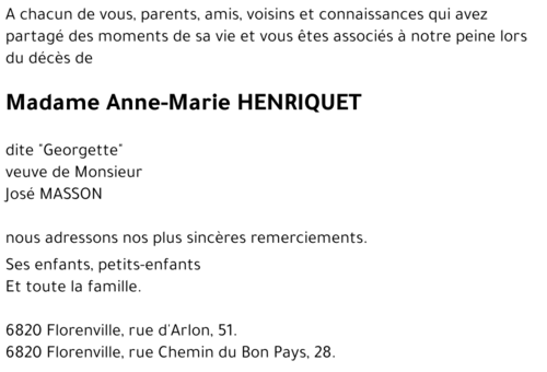 Anne-Marie HENRIQUET