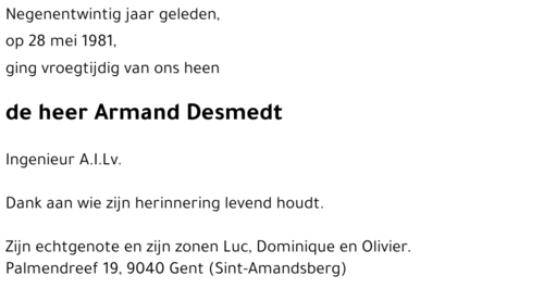 Armand DESMEDT