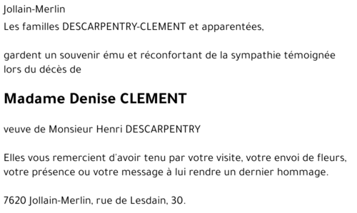 Denise CLEMENT