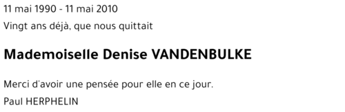 Denise VANDENBULKE