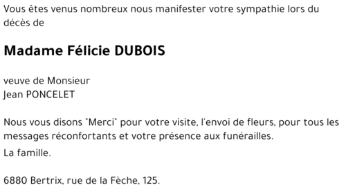 Félicie DUBOIS