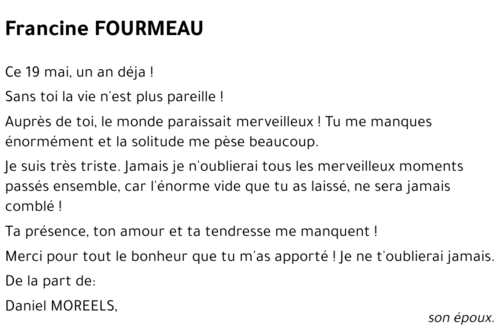 Francine FOURMEAU