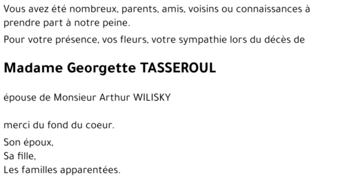 Georgette TASSEROUL