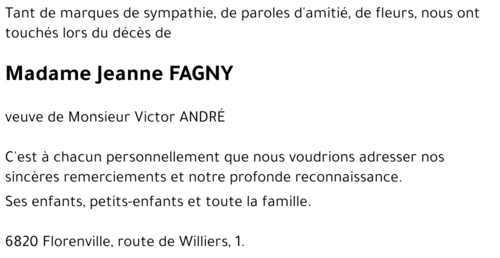 Jeanne FAGNY