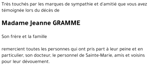 Jeanne GRAMME