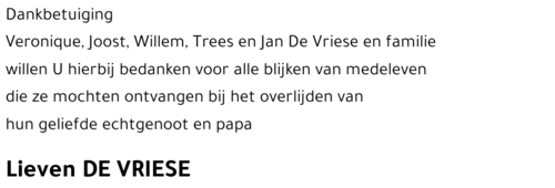 Lieven DE VRIESE