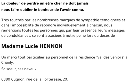 Lucie HENNON