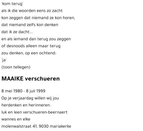 MAAIKE verschueren