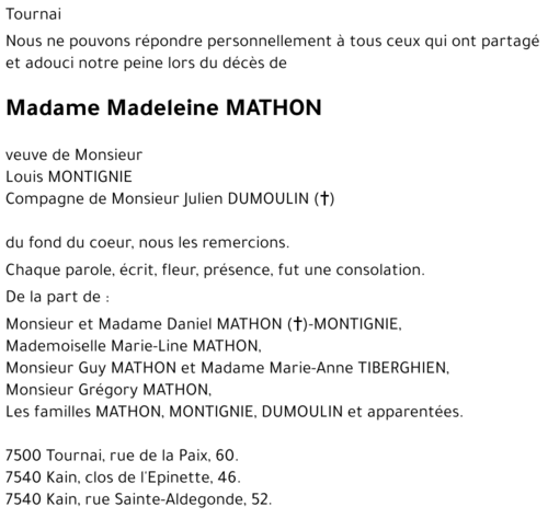 Madeleine MATHON