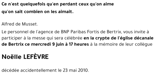 Noëlle LEFÈVRE