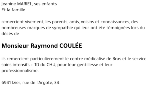 Raymond COULEE