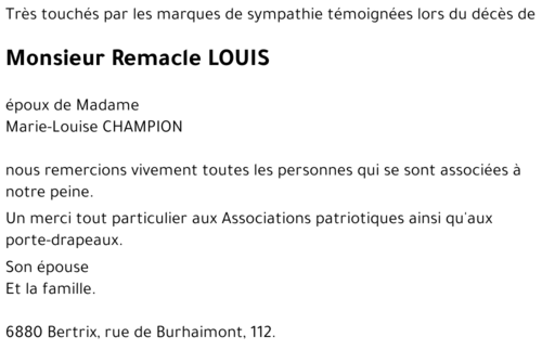 Remacle LOUIS