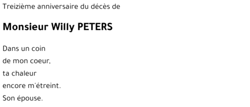 Willy PETERS