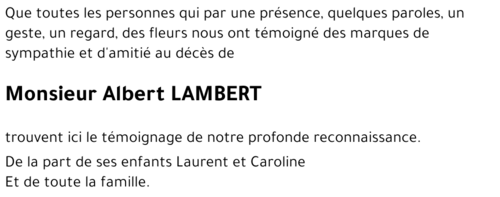 Albert LAMBERT