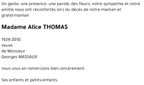 Alice THOMAS