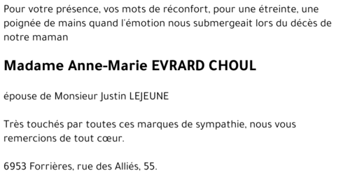 Anne-Marie EVRARD-CHOUL