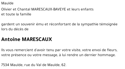 Antoine MARESCAUX