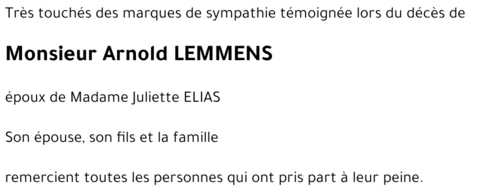 Arnold LEMMENS