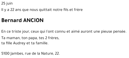 Bernard ANCION