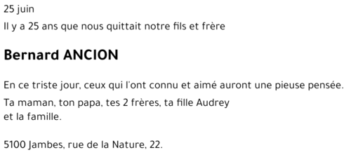 Bernard ANCION
