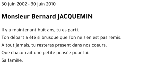 Bernard JACQUEMIN