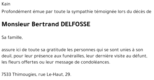 Bertrand DELFOSSE