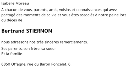 Bertrand STIERNON