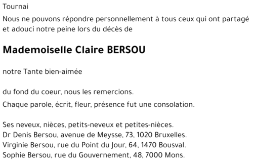 Claire BERSOU
