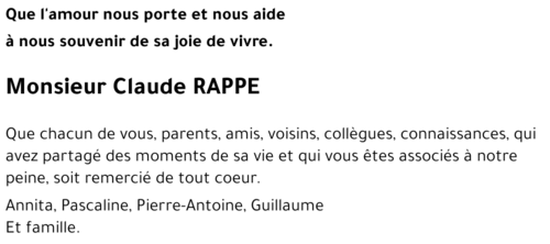 Claude RAPPE